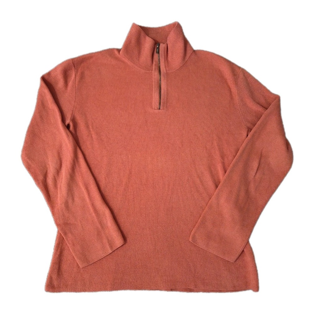 Giorgio Armani Classico 1/4 Zip Long Sleeve Sweater Mens Size 50 Orange